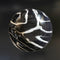 Black with white stripes Serving Bowl