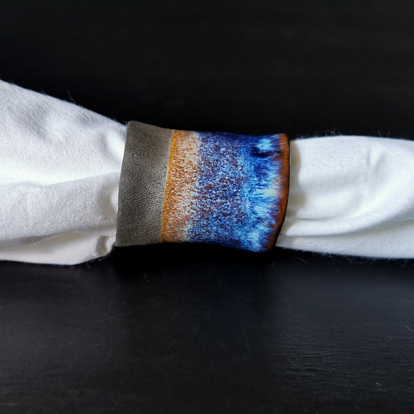 Blue Napkin Rings Set