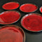 6 Deep Red Plates