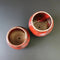 Two Ceramic Red Planters Set