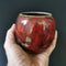 Two Ceramic Red Planters Set