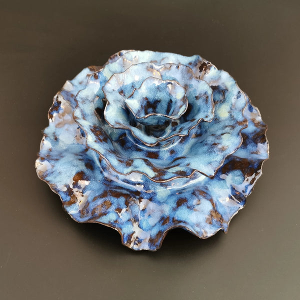 Cloudy Blue Ceramic Coral